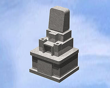 0.62 ｍ2セット墓地 洋型墓石