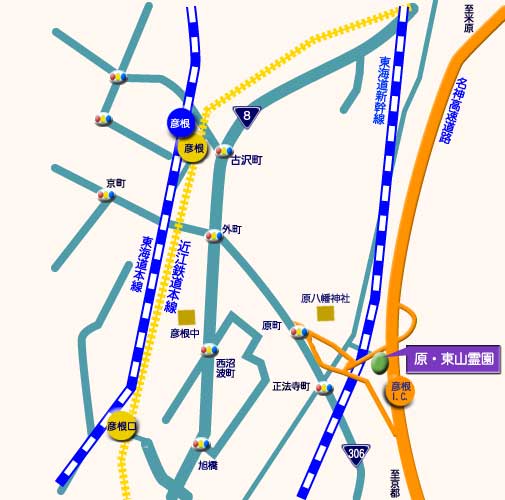 原・東山霊園　霊園地図　霊園・墓石の須藤石材