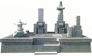 標準型石碑と五輪塔